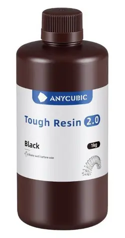 Anycubic Tough Resin 2.0 černá 1 kg / UV pryskyřice - tekutý tiskový materiál / 365-405 nm