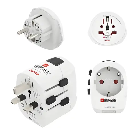 Hama World Travel Pro Light USB / Cestovní adaptér / 3pól. / univerzální / 2x USB-A 2,4 A