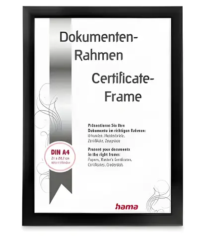 Hama CHIARO černá / Rámeček / DIN A4 21x29,7 cm / plast