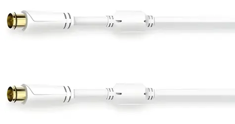 Hama SAT kabel Quick-F bílá / Koaxiální kabel / F-typ - F-typ / 100 dB / 3 m / pozlacený / ferity