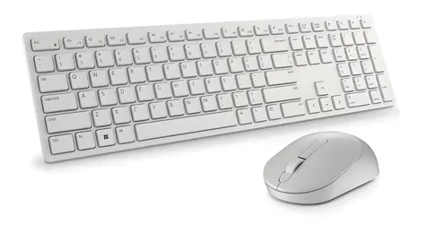 DELL KM5221W Pro bílá / Set bezdrátové klávesnice a myši / RU layout / USB přijímač 2.4GHz