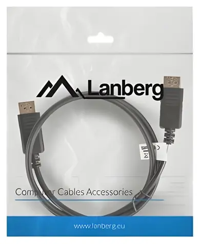 Lanberg DisplayPort kabel V1.2 M/M 1m černá / 4K