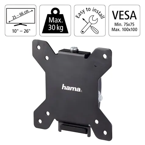 Hama nástěnný držák TV / Naklápěcí / 100x100 / až 30 kg