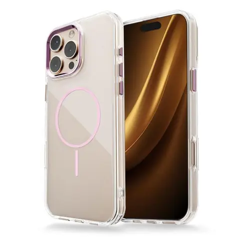 CPA Clear Thin Mag pro iPhone 16e růžová / Zadní kryt / MagSafe / průhledný