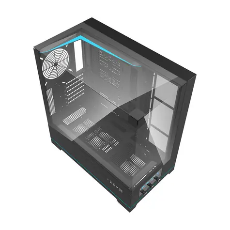 darkFlash DY450 černá / ATX / bez ventilátorů / 2x USB-A / 1x USB-C / průhledná bočnice / bez zdroje