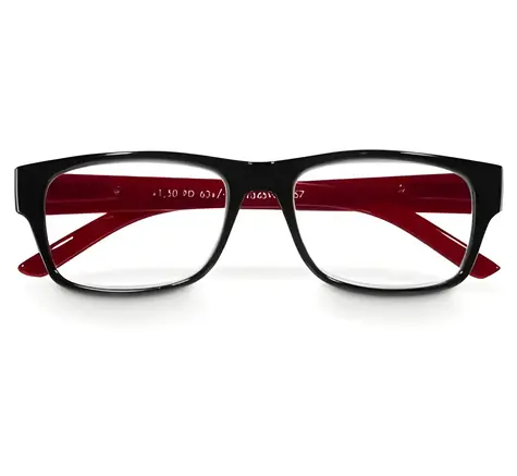 Hama černá/červená / Brýle na čtení / +2,0 dioptrií / plast