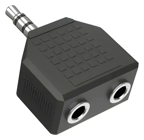 Hama audio adaptér 3,5 mm jack na 2× 3,5 mm jack / Rozdvojka / stereo / černá
