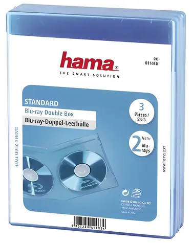 Hama Standard Double modrá / Obal na Blu-ray / 2 disky / 3 ks