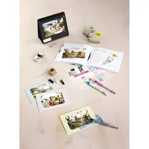 Hama 28x24 cm bílá / Album kreativní spirálové / 50 stran / DIY set samolepek