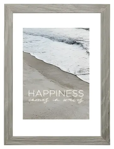 Hama Waves šedá / Fotorámeček / dřevěný / 20 × 30 cm