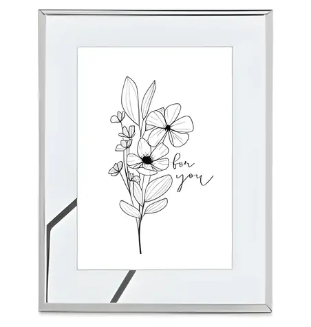 Hama Flowers stříbrná 10x15 cm / Portrétový rámeček / Sklo a kov