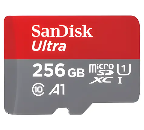 SanDisk Ultra microSDXC 256GB / Paměťová karta / Class 10 / UHS-I / A1 / čtení: až 150 MB/s
