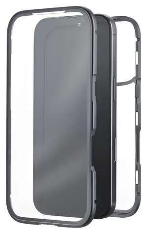 Black Rock 360° Glass průhledná černá / Kryt / Apple iPhone 17 Pro / skleněný / přední + zadní