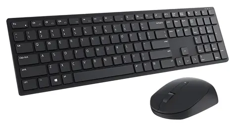 Dell KM5221W RU černá / Set bezdrátové klávesnice a myši / Ruský layout / USB přijímač 2.4GHz
