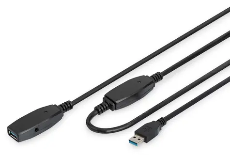 Digitus DA-73105 / Aktivní prodlužovací kabel USB / USB-A – USB-A / 10 m / USB 3.2 Gen 1 / 5 Gb/s