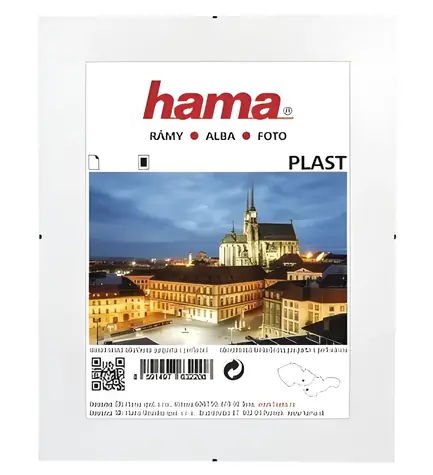 Hama Clip-Fix 21x29,7 cm / Rámeček / polystyren / bílá pasparta / 20 ks