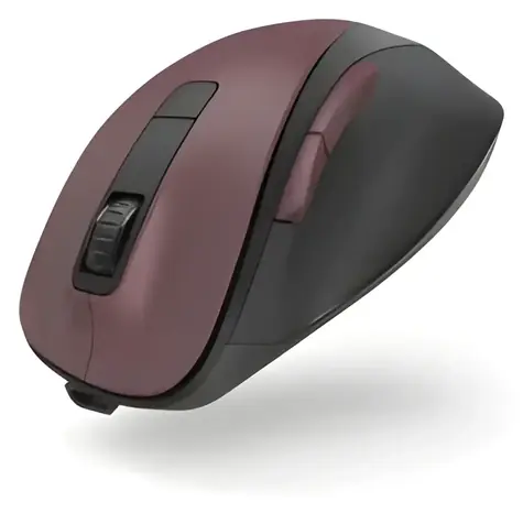 Hama MW-500 Recharge bordó / Bezdrátová optická myš / nabíjecí / tichá / 6 tlačítek / 2,4 GHz