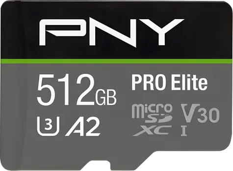PNY PRO Elite microSDXC 512 GB / Paměťová karta / Class 10 / UHS-I U3 / V30 / A2