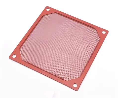 PRIMECOOLER PC-DFA80R červená / Prachový filtr / 80mm / Aluminium Red