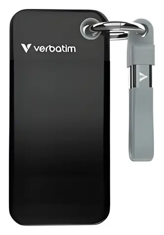 Verbatim Pocket SSD 512GB černá/šedá / Externí SSD / USB-C 3.2 Gen 2 / R: 1000 MB/s / W: 1000 MB/s