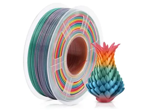 XtendLan SILK PLA filament duhový Candy / Struna pro 3D tiskárnu / PLA / 1,75 mm / 1 kg