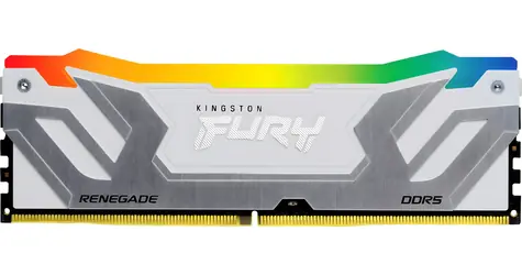 Kingston FURY Renegade bílá RGB 24 GB / Operační paměť / DDR5 / 8400 MHz / CL40 / CUDIMM / XMP 3.0