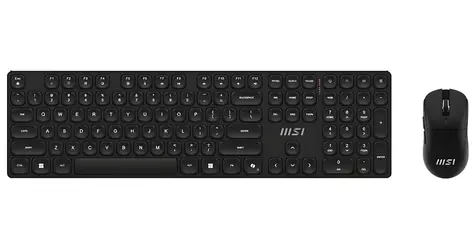 MSI FORGE K210 černá / Bezdrátová sada klávesnice a myši / bezdrátová / dobíjecí / USB / CZ+SK layout