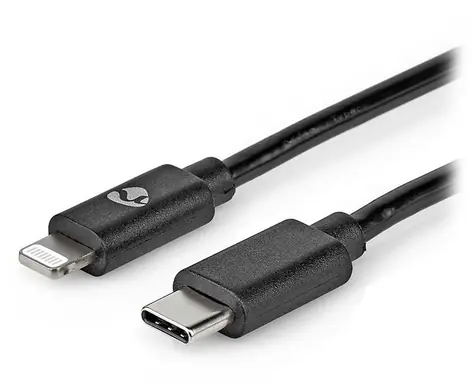 Nedis černá / Datový kabel USB-C - Lightning 8pin / USB 2.0 / 2 m
