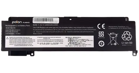 TRX Polion 01AV405 / Baterie pro notebook / Lenovo ThinkPad T460s, T470s / 11,4 V / 2 000 mAh / neoriginální