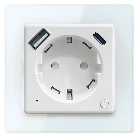 Immax NEO SMART Nexa / Chytrá zásuvka / bez kolíku (typ F) / 1x USB-A / 1x USB-C PD 20W / Zigbee / TUYA