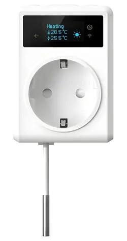 IMMAX NEO SMART chytrá vnitřní zásuvka s teploměrem (F) / Chytrá zásuvka / bez kolíku / 16A / Wi-Fi / TUYA