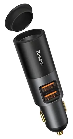 Baseus Share Together / Nabíječka do auta / Rozšiřující port do zapalovače / 2x USB / Rychlonabíjení