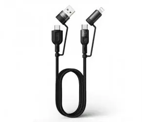 Baseus 4v1 / Nabíjecí kabel / PD 60W / Nylon / 1,2 m