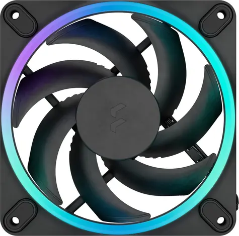 Fractal Design 120mm Momentum 12 RGB černá / Univerzální ventilátor / 350–2200 RPM / 28 dB / 4-pin PWM / ARGB Gen 2