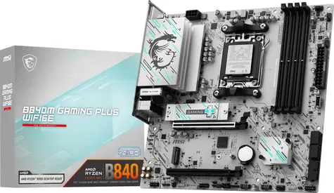MSI B840M GAMING PLUS WIFI6E / Základní deska / B840 / 4x DDR5 / 1x 2.5GLAN / Wi-Fi 6E / mATX