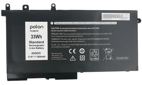 TRX Polion 3DDDG / Baterie pro notebook / 2900 mAh / 33 Wh / pro Dell Latitude 5280 5290 5480 5490 5495 5580