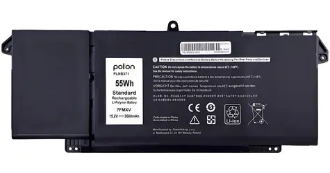 TRX Polion 7FMXV / Baterie pro notebooky Dell / Latitude 5320, 7320, 7420, 7520 / 3600 mAh / 55 Wh / neoriginální