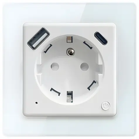 IMMAX NEO SMART Nexa s kolíkem (E) / Chytrá zásuvka / 16A / 1x USB / 1x USB-C PD 20W / Wi-Fi / TUYA / LIDL
