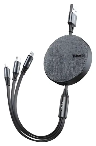 Baseus Fabric 3v1 / Kabel USB 3v1 / 1x USB-C / 1x Lightning / 1x microUSB