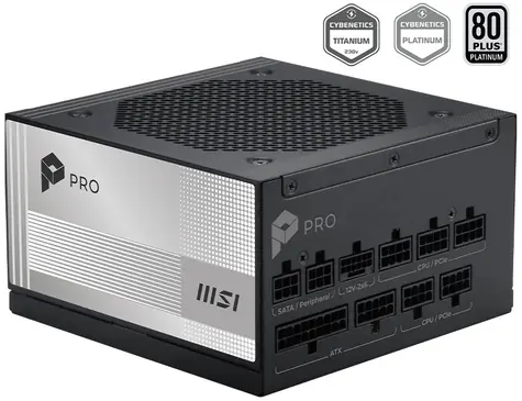 MSI PRO A1000PL PCIE5 / Zdroj / 1000W / ATX3.1 / 80PLUS Platinum / modulární kabeláž