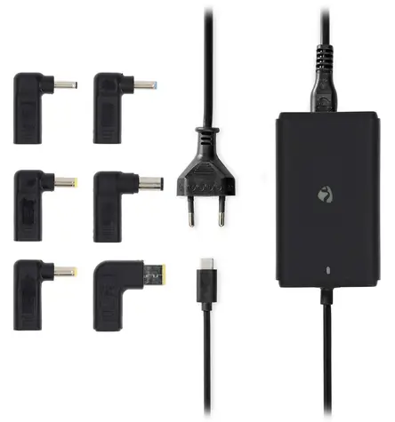 NEDIS / Adaptér k notebooku / GaN / 65 W / USB-C / 6 napájecích tipů
