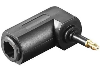 PremiumCord TOS / Optická redukce / mini Toslink M - Toslink F / zahnutá 90°