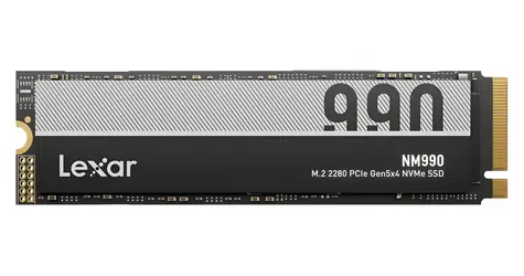 Lexar NM990 1TB / M.2 SSD 2280 / PCIe Gen5x4 NVMe / čtení: 14000 MB/s / zápis: 7500 MB/s / TBW: 750 TB / 5y