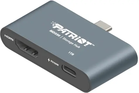 Patriot PMD128GH013 / USB-C Hub / 1x HDMI / 1x USB-C PD / USB 3.2 Gen1
