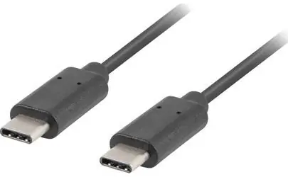 Lanberg CA-CMCM-10CU-0005-BK černá / Kabel USB-C / USB-C (M) - USB-C (M) / 0,5 m