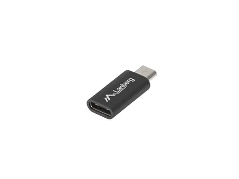 Lanberg AD-UC-UM-01 černá / Adaptér / USB-C (M) - Micro USB (F)