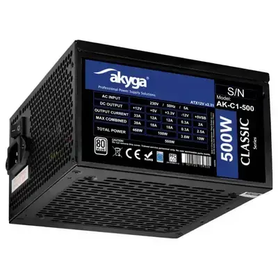 Akyga AK-C1-500 / Zdroj / 500 W / ATX 2.31 / 80 PLUS