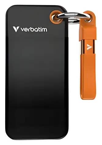Verbatim Pocket SSD 256GB černá/oranžová / Externí SSD / USB-C / čtení: 10 000 MB/s / zápis: 10 000 MB/s