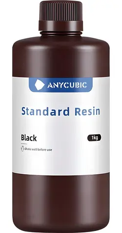 Anycubic Standard Resin černá / Pryskyřice pro 3D tiskárnu / 405 nm / 1 kg / Tvrdost 85 HS
