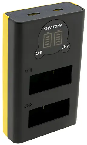 Patona / Dual nabíječka / GoPro Hero 13 / USB-C / LCD displej